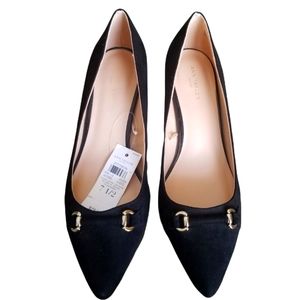 ANN TAYLOR NWT Black Suede Heels